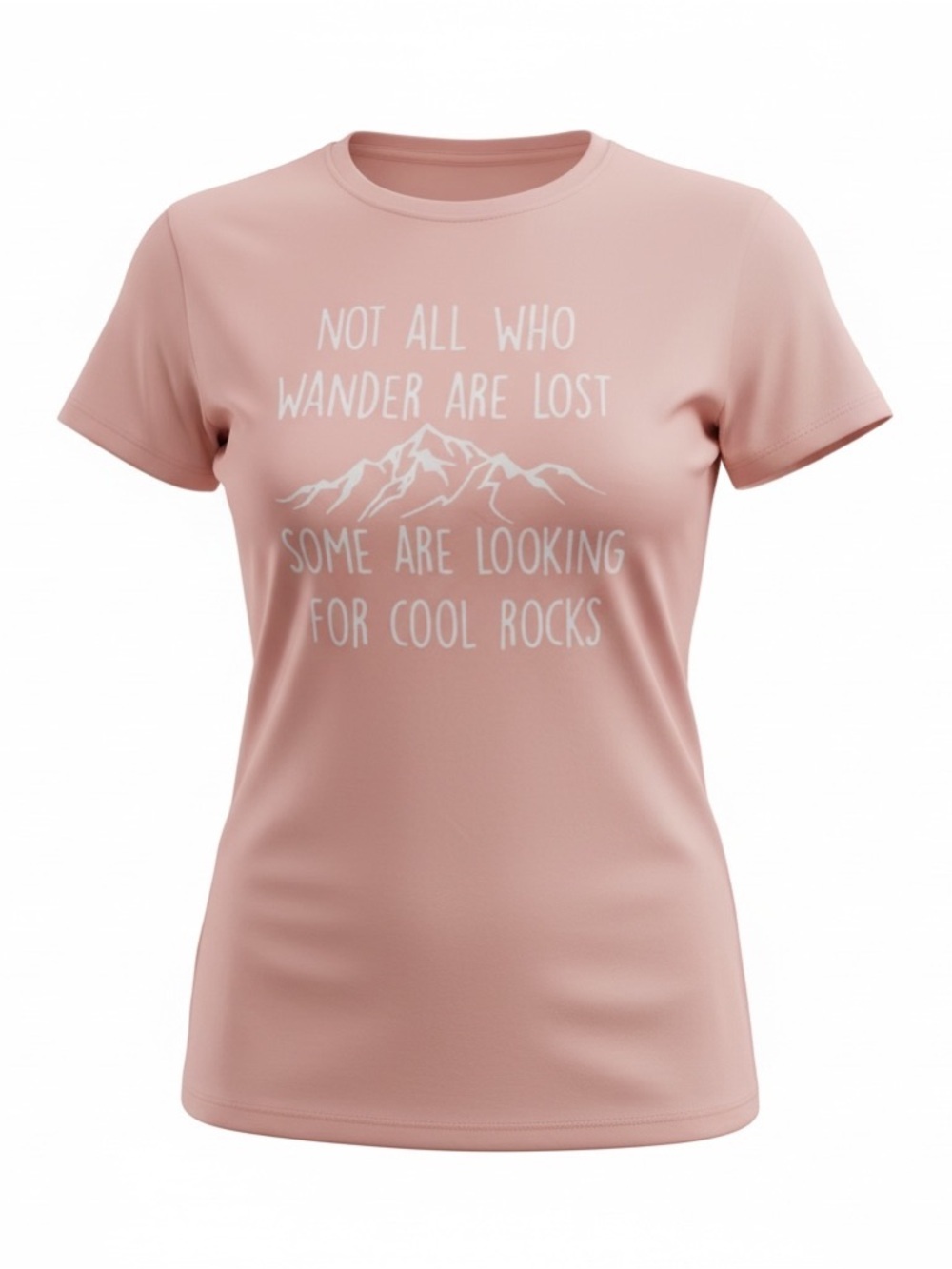 Women’s Dusty Pink Graphic Tee - 'Not All Who Wander'